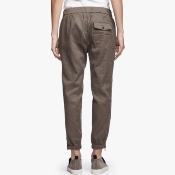 JAMES PERSE Standard Green crop Pants Ankle Pants with Zip on Ankles Poc… - Picture 2 of 9